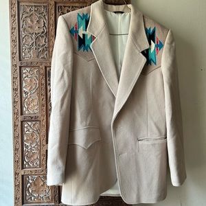 Vtg Western Wool Blazer